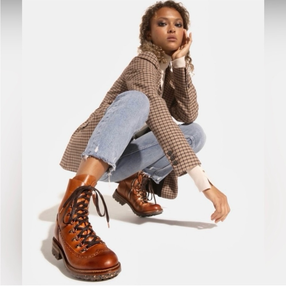 The Office of Angela Scott Bernard Brogue Combat Boots - Picture 2 of 11
